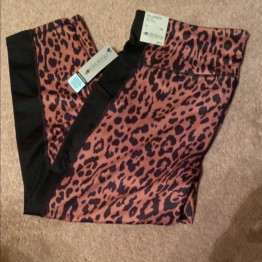 Ideology Brown and Black Leopard Print Leggings